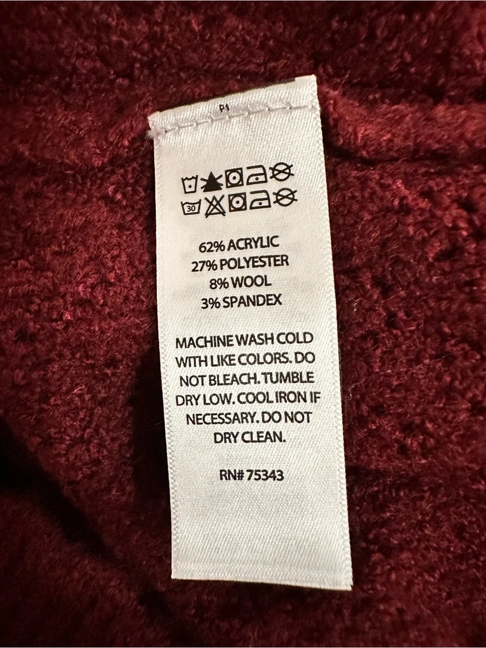 Joie Maroon Ruffle-Trim Knit Cardigan